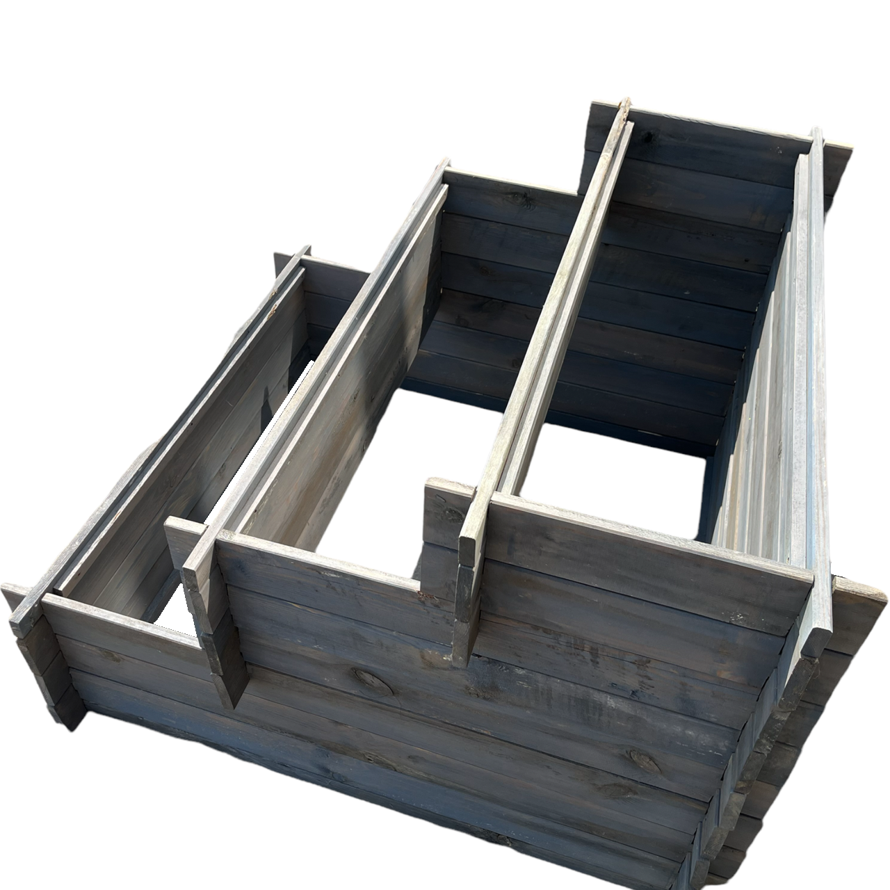 Blumentreppe Pflanzentreppe Pflanzregal Blumenregal grau lasiert