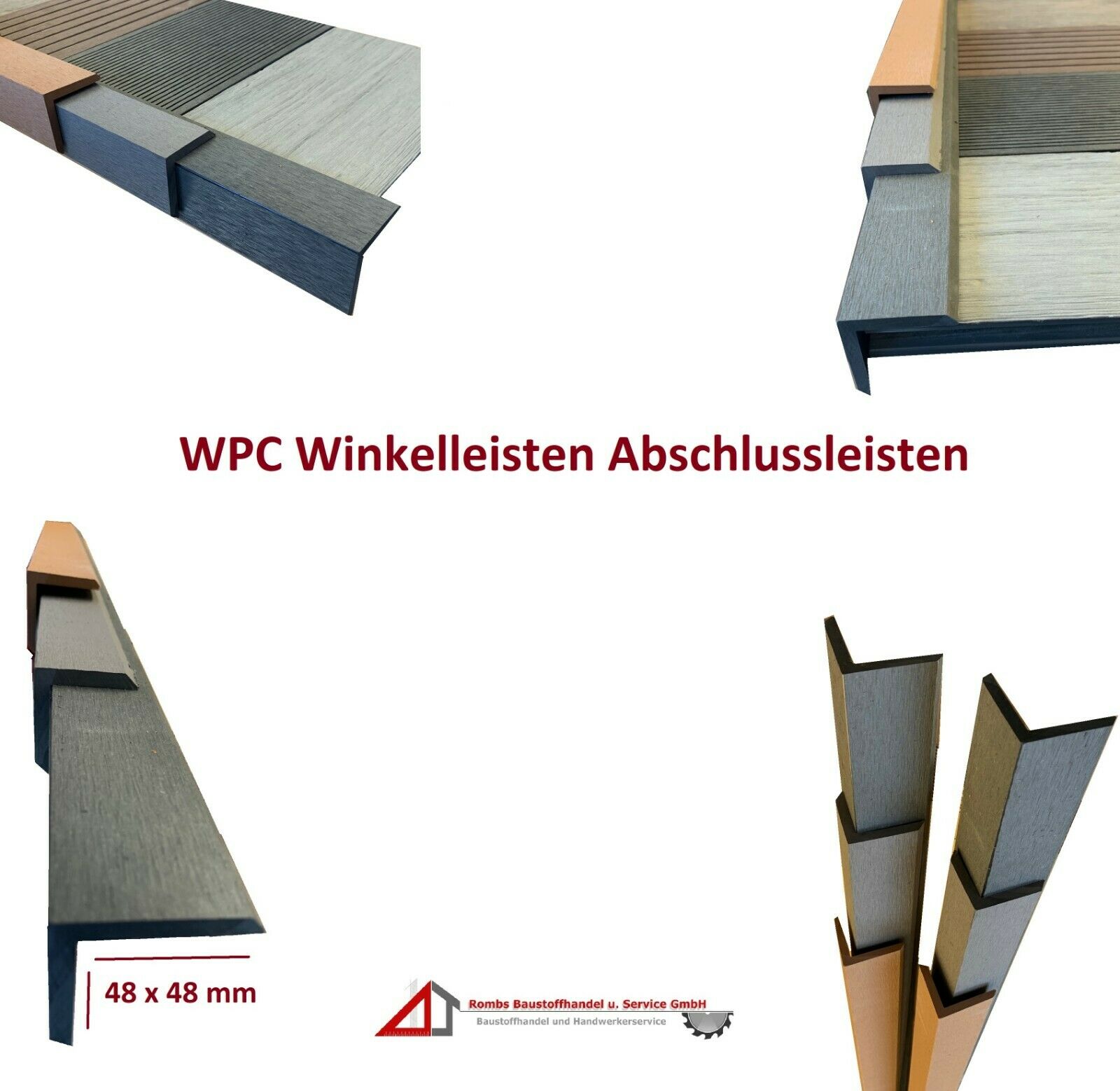 WPC Winkelleiste Abschlussleiste Abdeckleiste Terrassendielen Leiste