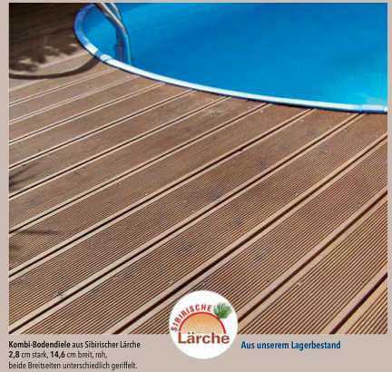 Kombi-Bodendiele aus sibirischer Lärche