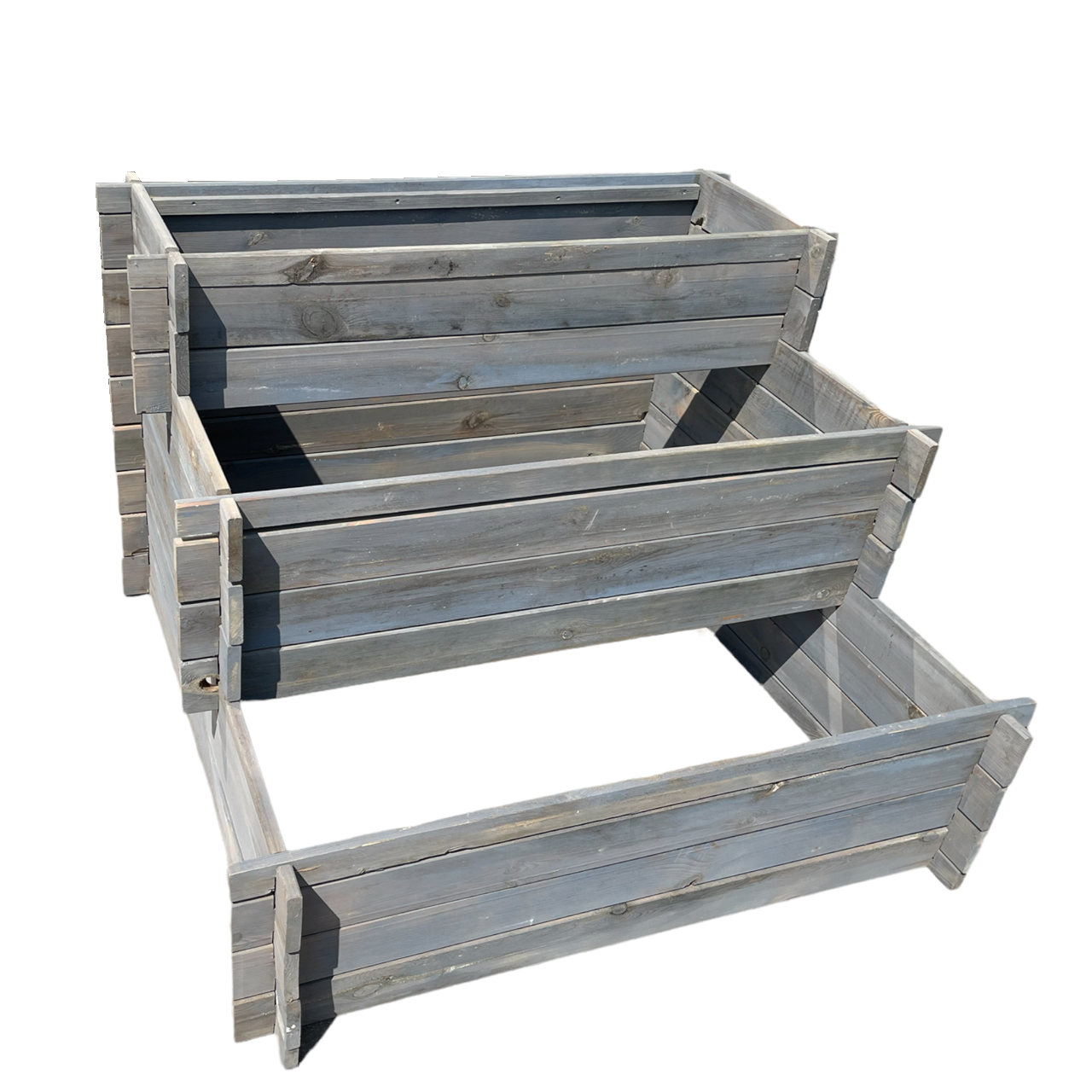 Blumentreppe Pflanzentreppe Pflanzregal Blumenregal grau lasiert