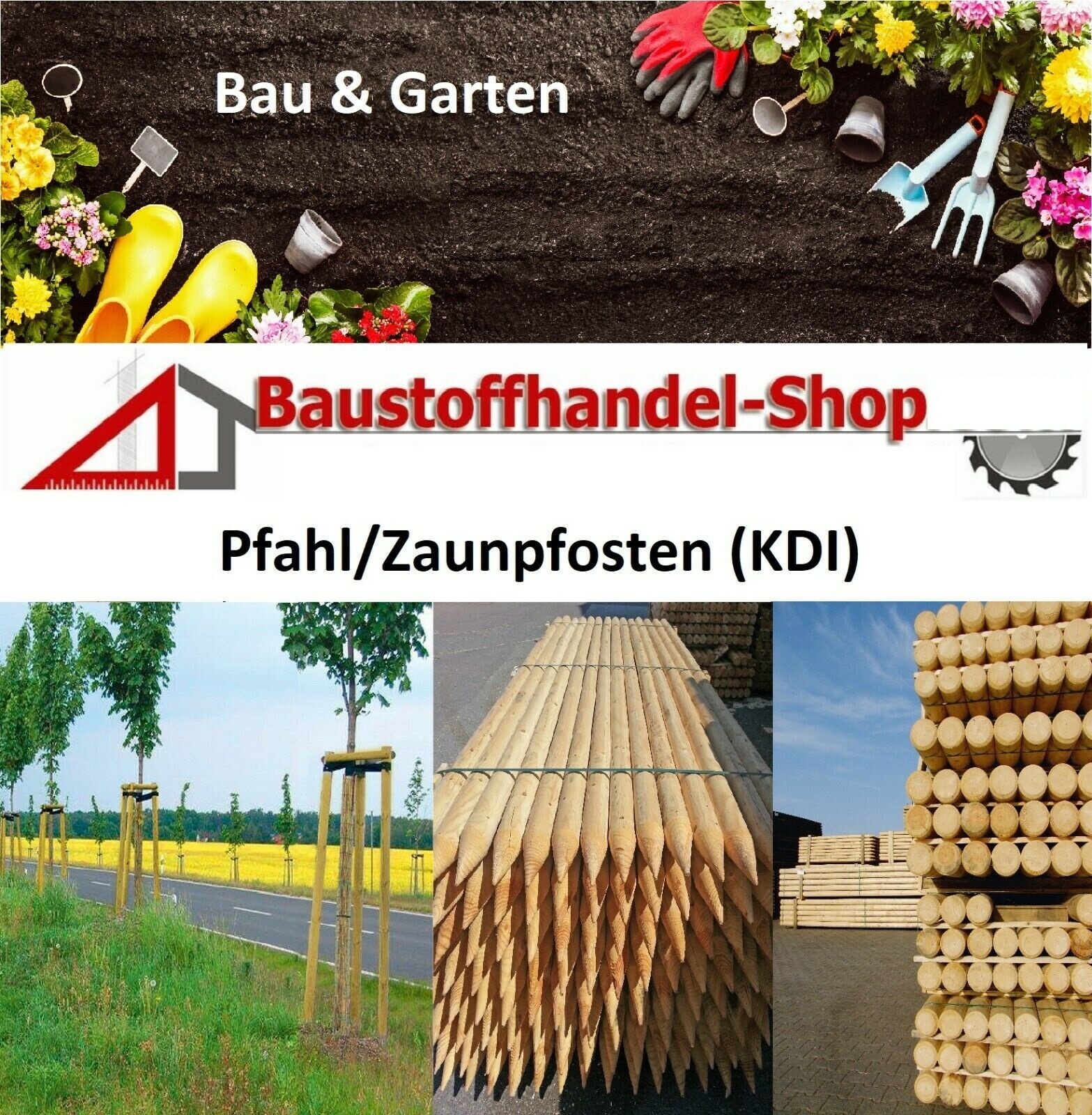 Holzpfähle Kiefer/Fichte